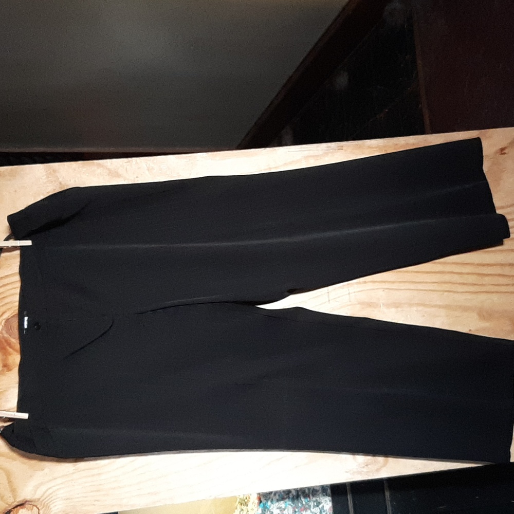 Studio 1940, 20W, Black pinstripe dress pants.